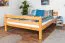Breites Hochbett 160 x 200 cm | Massivholz: Buche | Natur Lackiert | umbaubar in Einzelbett | Premium-Qualität | inkl. Rollrost Abbildung