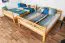 Breites Jugendetagenbett 160 x 200 cm | Massivholz: Buche | Natur Lackiert | umbaubar in 2 Einzelbetten | Premium-Qualität | inkl. Rollroste Abbildung
