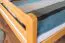 Breites Hochbett 160 x 200 cm | Massivholz: Buche | Natur Lackiert | umbaubar in Einzelbett | Premium-Qualität | inkl. Rollrost Abbildung