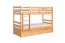 Massivholz Etagenbett inkl. Rollbett/Ausziehbett/Stauraum für Kinder und Jugendliche | Matratzenmaß: 90 x 200 cm | Natur Lackiert | umbaubar in 2 Einzelbetten | mit Rollbett | inkl. Rollroste Abbildung