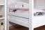 Stockbett 90 x 190 cm | Massivholz: Buche | Weiß Lackiert | umbaubar in zwei Einzelbetten | Premium-Qualität | inkl. Rollroste Abbildung