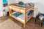 Breites Jugendetagenbett 160 x 200 cm | Massivholz: Buche | Natur Lackiert | umbaubar in 2 Einzelbetten | Premium-Qualität | inkl. Rollroste Abbildung