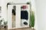 200 cm breiter Kleiderschrank mit 2 Türen | 6 Fächer | Farbe: Weiß Abbildung
