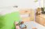 Kinderbett 90 x 200 cm | Massivholz: Kiefer | Natur Lackiert | inkl. Rollrost Abbildung