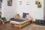 Kinderbett 90 x 200 cm | Massivholz: Kiefer | Natur Lackiert | inkl. Rollrost Abbildung