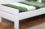 Kinderbett 90 x 190 cm | Massivholz: Buche | Weiß Lackiert Abbildung