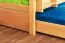 Massivholz Etagenbett inkl. Rollbett/Ausziehbett/Stauraum für Kinder und Jugendliche | Matratzenmaß: 90 x 200 cm | Natur Lackiert | umbaubar in 2 Einzelbetten | mit Rollbett | inkl. Rollroste Abbildung