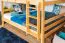 Kinderstockbett 160 x 190 cm | Massivholz: Buche | Natur Lackiert | umbaubar in 2 Einzelbetten | Premium-Qualität | inkl. Rollroste Abbildung