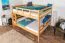 Breites Jugendetagenbett 160 x 200 cm | Massivholz: Buche | Natur Lackiert | umbaubar in 2 Einzelbetten | Premium-Qualität | inkl. Rollroste Abbildung