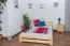 Kinderbett 140 x 200 cm | Massivholz: Kiefer | Natur Lackiert | inkl. Rollrost Abbildung