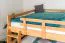 Breites Jugendetagenbett 160 x 200 cm | Massivholz: Buche | Natur Lackiert | umbaubar in 2 Einzelbetten | Premium-Qualität | inkl. Rollroste Abbildung