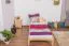 Kinderbett 90 x 200 cm | Massivholz: Kiefer | Natur Lackiert | inkl. Rollrost Abbildung