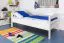 Kinderbett 90 x 190 cm | Massivholz: Buche | Weiß Lackiert Abbildung