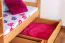 Massivholz Etagenbett inkl. Stauraum für Kinder und Jugendliche | inkl. 2 Schubladen | Matratzenmaß: 90 x 200 cm | Natur Lackiert | umbaubar in 2 Einzelbetten | Premium-Qualität | inkl. Rollroste Abbildung