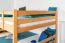 Breites Jugendetagenbett 160 x 200 cm | Massivholz: Buche | Natur Lackiert | umbaubar in 2 Einzelbetten | Premium-Qualität | inkl. Rollroste Abbildung