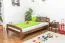 Bettrahmen für Kinder / Kinderbett 120 x 200 cm | Massivholz: Kiefer | Nuss Lackiert | inkl. Rollrost Abbildung