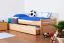 Bettrahmen für Kinder 90 x 200 cm mit Ausziehbett 90 x 190 cm als Gästebett-Funktion | Massivholz: Buche | Natur Lackiert | inkl. 2. Liegeplatz 90 x 190 cm ausziehbar und 2 Rollrost Abbildung