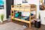 Jugendetagenbett 90 x 190 cm | Massivholz: Buche | Natur Lackiert | umbaubar in 2 Einzelbetten | Premium-Qualität | inkl. Rollroste Abbildung