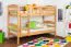Jugendetagenbett 90 x 200 cm | Massivholz: Buche | Natur Lackiert | umbaubar in 2 Einzelbetten | Premium-Qualität | inkl. Rollroste Abbildung