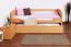 Kinderbett 90 x 200 cm mit Ausziehbett 90 x 190 cm | Massivholz: Buche | Natur Lackiert | inkl. 2. Liegeplatz 90 x 190 cm ausziehbar und 2 Rollrost Abbildung