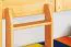 Kinderetagenbett 90 x 200 cm | Massivholz: Buche | Natur Lackiert | umbaubar in 2 Einzelbetten | Premium-Qualität | inkl. Rollroste Abbildung