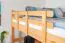 Jugendzimmer-Hochbett 160 x 200 cm | Massivholz: Buche | Natur Lackiert | umbaubar in Einzelbett | Premium-Qualität | inkl. Rollrost Abbildung