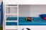 Kinderstockbett 90 x 200 cm | Massivholz: Buche | Weiß Lackiert | umbaubar in 2 Einzelbetten | Premium-Qualität | inkl. Rollroste Abbildung