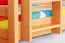 90 x 200 cm Kinderstockbett inkl. Bettkasten als 3. Liegefläche | Massivholz: Buche | Natur Lackiert | umbaubar in 2 Einzelbetten | Bettkasten als Stauraum oder Liegefläche | inkl. Rollroste Abbildung