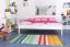 Bettrahmen für Kinder / Kinderbett 90 x 200 cm | Massivholz: Buche | Weiß Lackiert | besonders hohe Qualität Abbildung