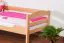 Bettrahmen für Kinder / Kinderbett 90 x 200 cm | Massivholz: Buche | Natur Lackiert | besonders hohe Qualität Abbildung