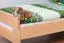 Bettrahmen für Kinder / Kinderbett 90 x 200 cm | Massivholz: Buche | Natur Lackiert | besonders hohe Qualität Abbildung