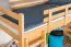 Kinderzimmer-Hochbett 90 x 190 cm | Massivholz: Buche | Natur Lackiert | umbaubar in Einzelbett | Premium-Qualität | inkl. Rollrost Abbildung