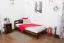 Bettrahmen für Kinder / Kinderbett 90 x 200 cm | Massivholz: Kiefer | Nuss Lackiert | inkl. Rollrost Abbildung