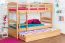 90 x 200 cm Kinderstockbett inkl. Bettkasten als 3. Liegefläche | Massivholz: Buche | Natur Lackiert | umbaubar in 2 Einzelbetten | Bettkasten als Stauraum oder Liegefläche | inkl. Rollroste Abbildung