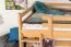 Kinderzimmer-Hochbett 90 x 190 cm | Massivholz: Buche | Natur Lackiert | umbaubar in Einzelbett | Premium-Qualität | inkl. Rollrost Abbildung