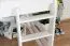 Kinderhochbett 140 x 190 cm | Massivholz: Buche | Weiß Lackiert | umbaubar in Einzelbett | Premium-Qualität | inkl. Rollrost Abbildung