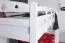 Kinderstockbett 90 x 190 cm für Jungen und Mädchen | Massivholz: Buche | Weiß Lackiert | umbaubar in 2 Einzelbetten | Premium-Qualität | inkl. Rollroste Abbildung