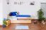 Kinderbett 90 x 200 cm mit Ausziehbett 90 x 190 cm als Gästebett-Funktion (Rollbett) | Massivholz: Buche | Natur Lackiert | inkl. 2. Liegeplatz 90 x 190 cm ausziehbar und 2 Rollrost Abbildung
