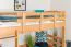 Kinderzimmer-Hochbett 90 x 190 cm | Massivholz: Buche | Natur Lackiert | umbaubar in Einzelbett | Premium-Qualität | inkl. Rollrost Abbildung