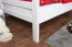Kinderstockbett 90 x 190 cm für Jungen und Mädchen | Massivholz: Buche | Weiß Lackiert | umbaubar in 2 Einzelbetten | Premium-Qualität | inkl. Rollroste Abbildung
