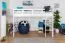 Weißes Kinderzimmer-Hochbett 90 x 190 cm | Massivholz: Buche | Weiß Lackiert | umbaubar in Einzelbett | Premium-Qualität | inkl. Rollrost Abbildung