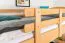Kinderzimmer-Hochbett 90 x 190 cm | Massivholz: Buche | Natur Lackiert | umbaubar in Einzelbett | Premium-Qualität | inkl. Rollrost Abbildung