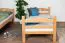 Jugendetagenbett 90 x 190 cm | Massivholz: Buche | Natur Lackiert | umbaubar in 2 Einzelbetten | Premium-Qualität | inkl. Rollroste Abbildung