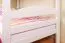 Kinderstockbett 90 x 200 cm | Massivholz: Buche | Weiß Lackiert | umbaubar in 2 Einzelbetten | Premium-Qualität | inkl. Rollroste Abbildung