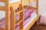 Kinderetagenbett 90 x 200 cm | Massivholz: Buche | Natur Lackiert | umbaubar in 2 Einzelbetten | Premium-Qualität | inkl. Rollroste Abbildung