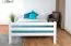 Kinderhochbett 140 x 190 cm | Massivholz: Buche | Weiß Lackiert | umbaubar in Einzelbett | Premium-Qualität | inkl. Rollrost Abbildung