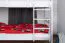 Kinderstockbett 90 x 190 cm für Jungen und Mädchen | Massivholz: Buche | Weiß Lackiert | umbaubar in 2 Einzelbetten | Premium-Qualität | inkl. Rollroste Abbildung