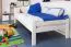 Bettrahmen für Kinder / Kinderbett 90 x 200 cm | Massivholz: Buche | Weiß Lackiert | besonders hohe Qualität Abbildung