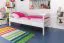 Bettrahmen für Kinder / Kinderbett 90 x 190 cm | Massivholz: Buche | Weiß Lackiert | besonders hohe Qualität Abbildung