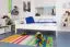 Bettrahmen für Kinder / Kinderbett 90 x 200 cm | Massivholz: Buche | Weiß Lackiert | besonders hohe Qualität Abbildung